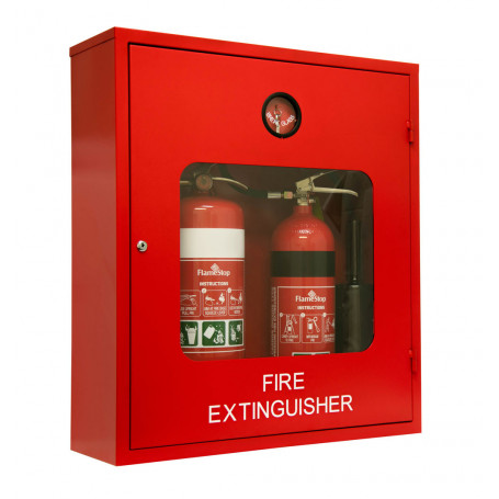 Double Fire Extinguisher Cabinet Metal - Heavy Duty